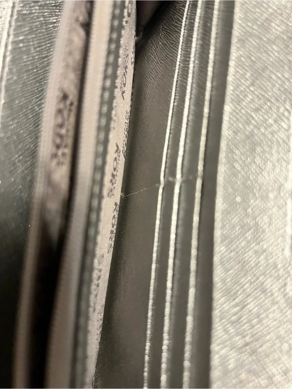 Michael Kors Silver Metallic Saffiano Wallet Clutch